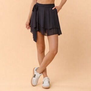Blogilates Women's Dance Studio Wrap Skort - Black XS